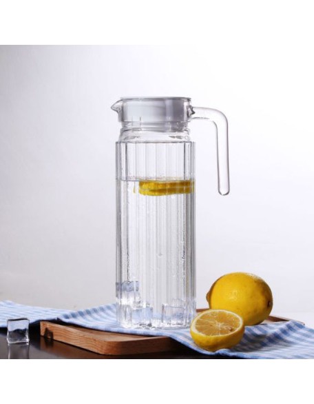 Transparent Fridge Water Jug with Lid 1.2L Capacity by Sterun