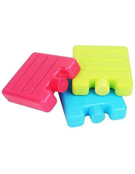 3 Pack Mini Multicolour Freezer Blocks For Lunch Boxes Ice Pack Freeze