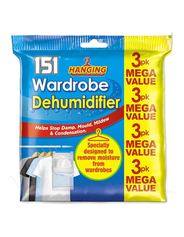 Hanging Wardrobe Dehumidifier Full Water Clothes Stock Photo 1350129551
