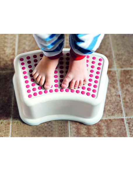 Plastic Child Foot Step Stool Anti-Slip Cover on Top For Children Prac