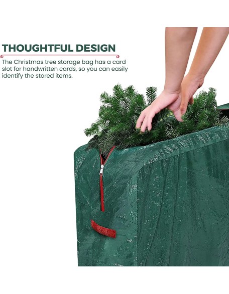 Waterproof Strong 2.4M Hight Christmas Tree Storage Bag With Double Zi